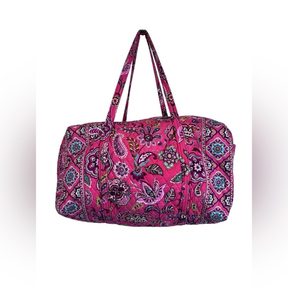 Vera Bradley Handbags - Vera Bradley Call Me Coral Quilted Duffel Weekender Bag